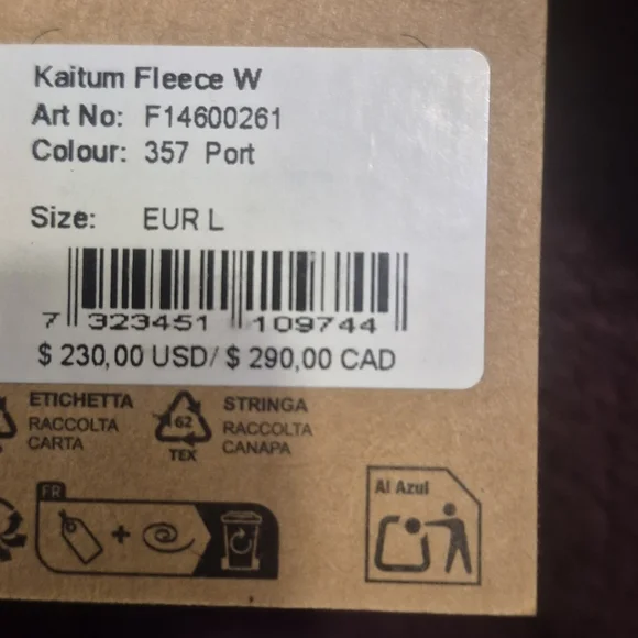 Fjällräven Womans Large Kaitum Fleece Hoodie NWT - Picture 10 of 11